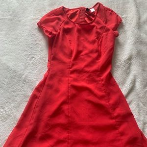 H&M Red/Fuscia fitted A-line dress.